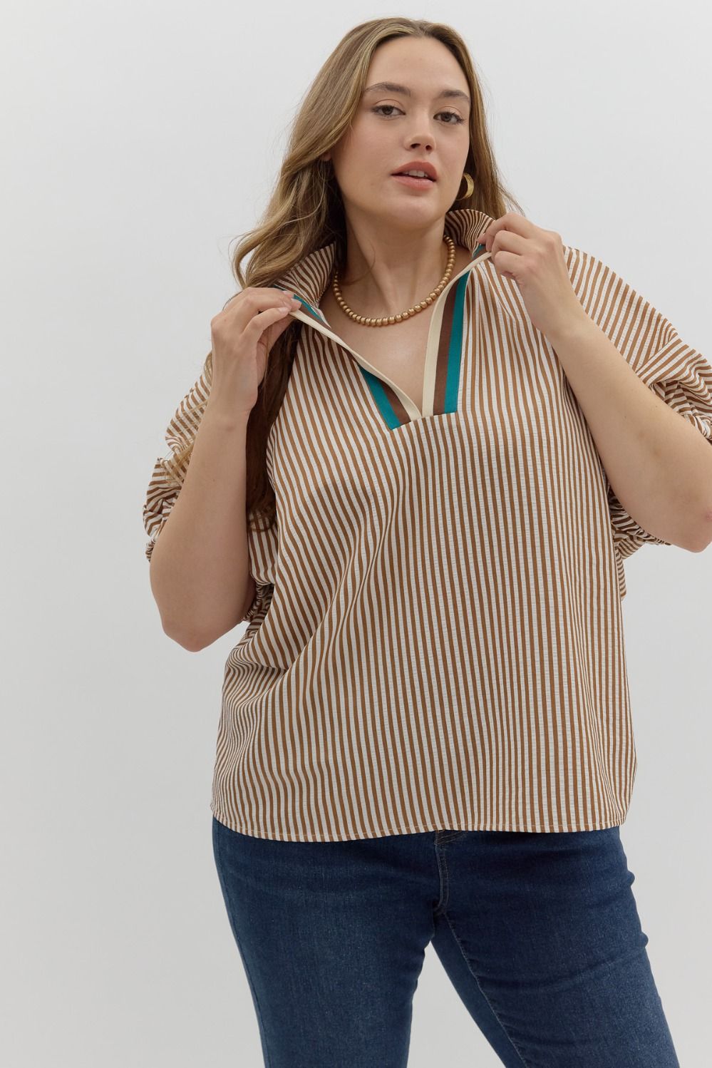 Stacy Stripped Top - Plus Size