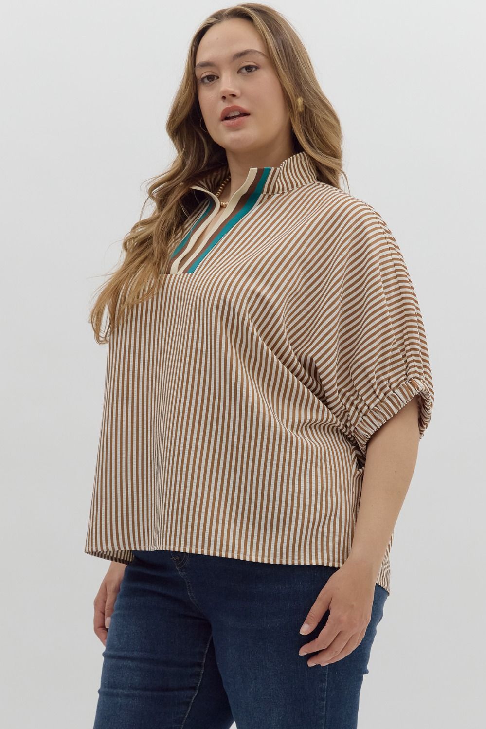 Stacy Stripped Top - Plus Size