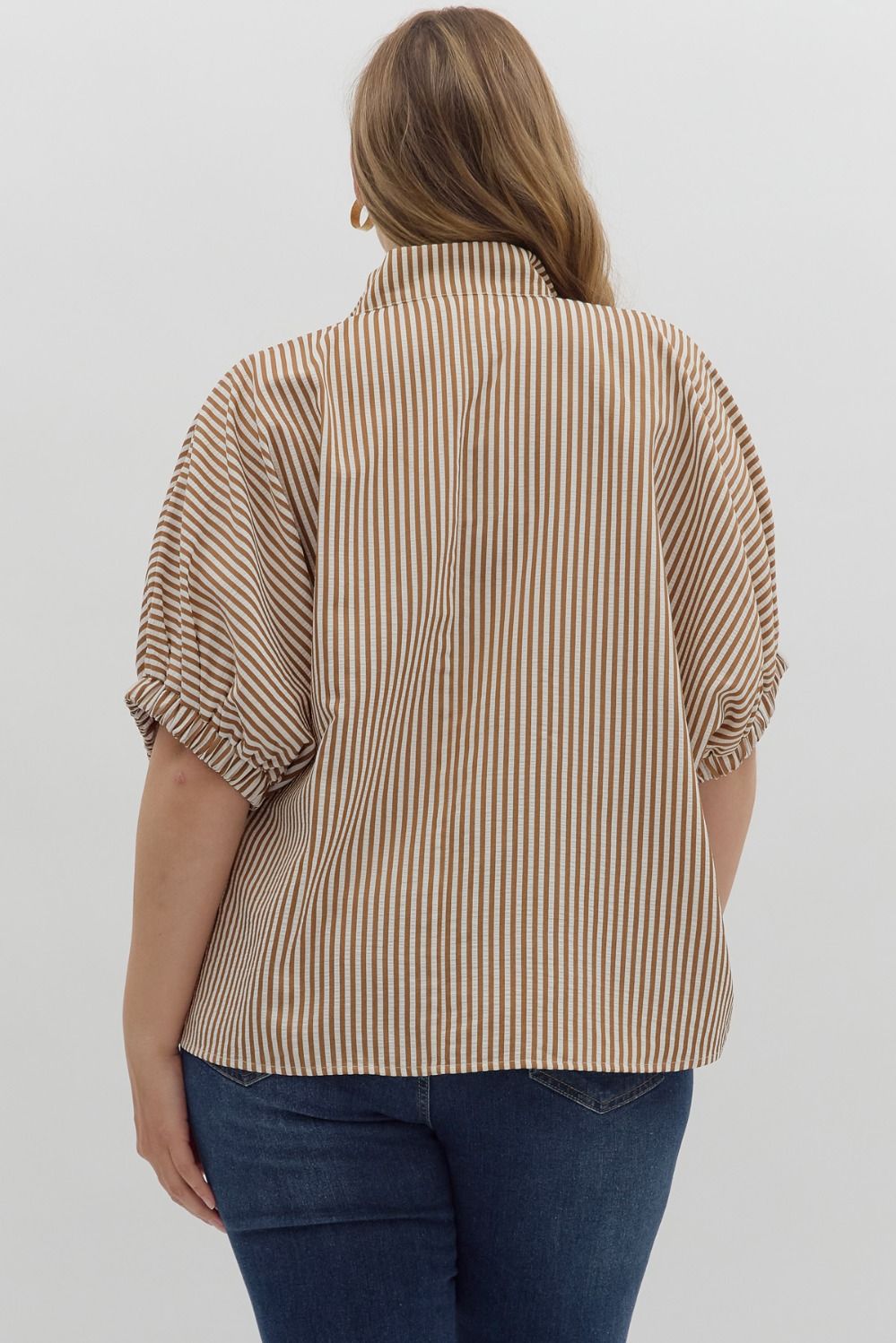 Stacy Stripped Top - Plus Size