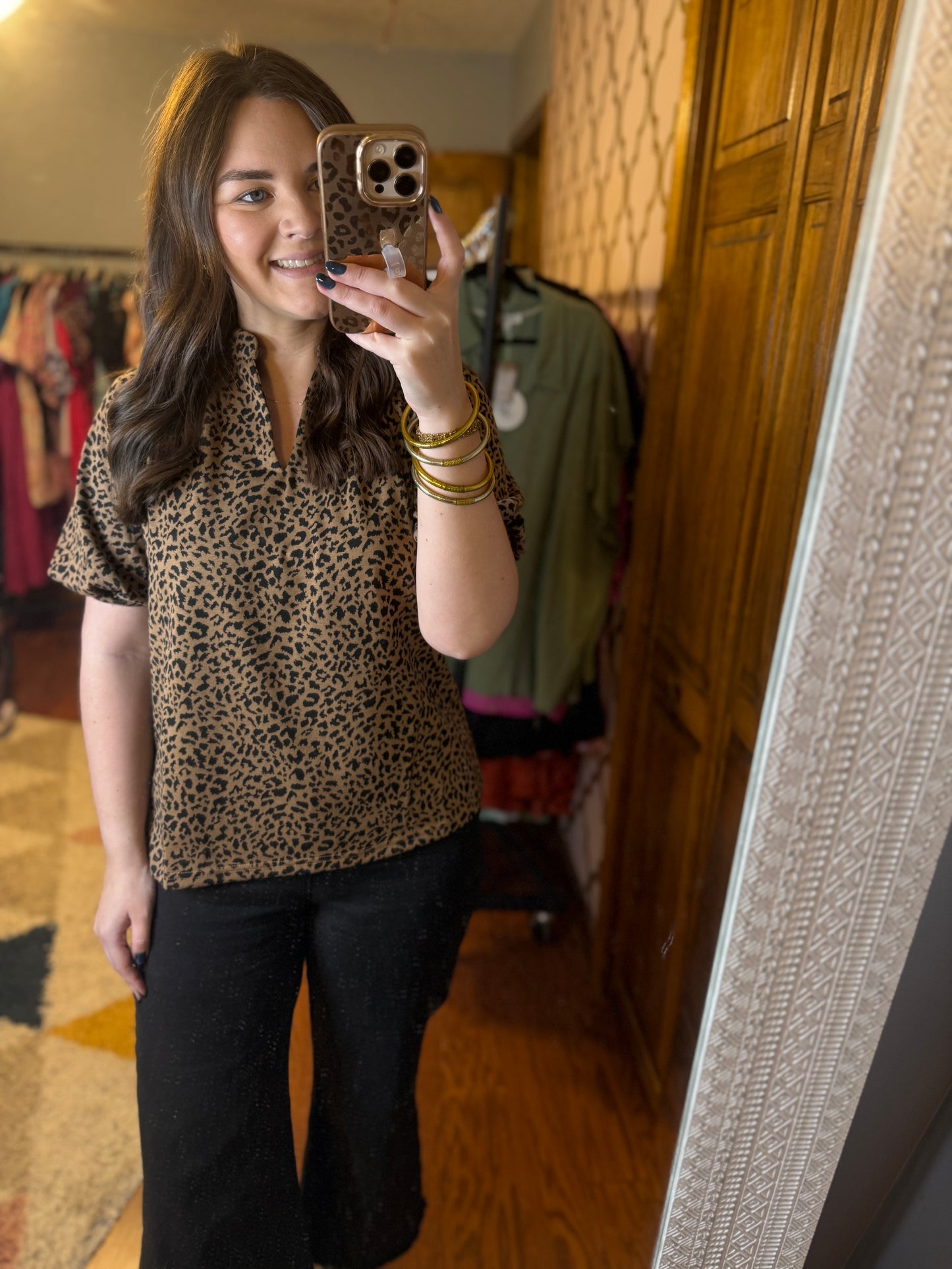 Hallie Cheetah Top