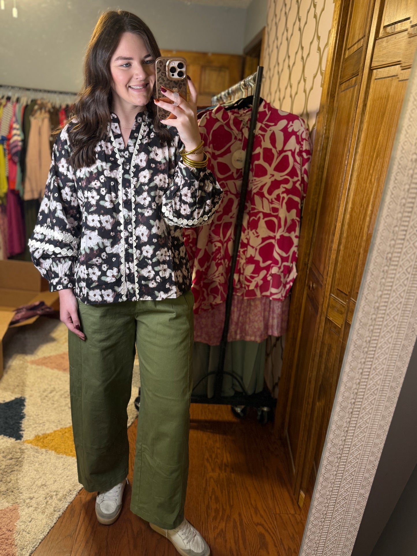 Olive Barrel Pants