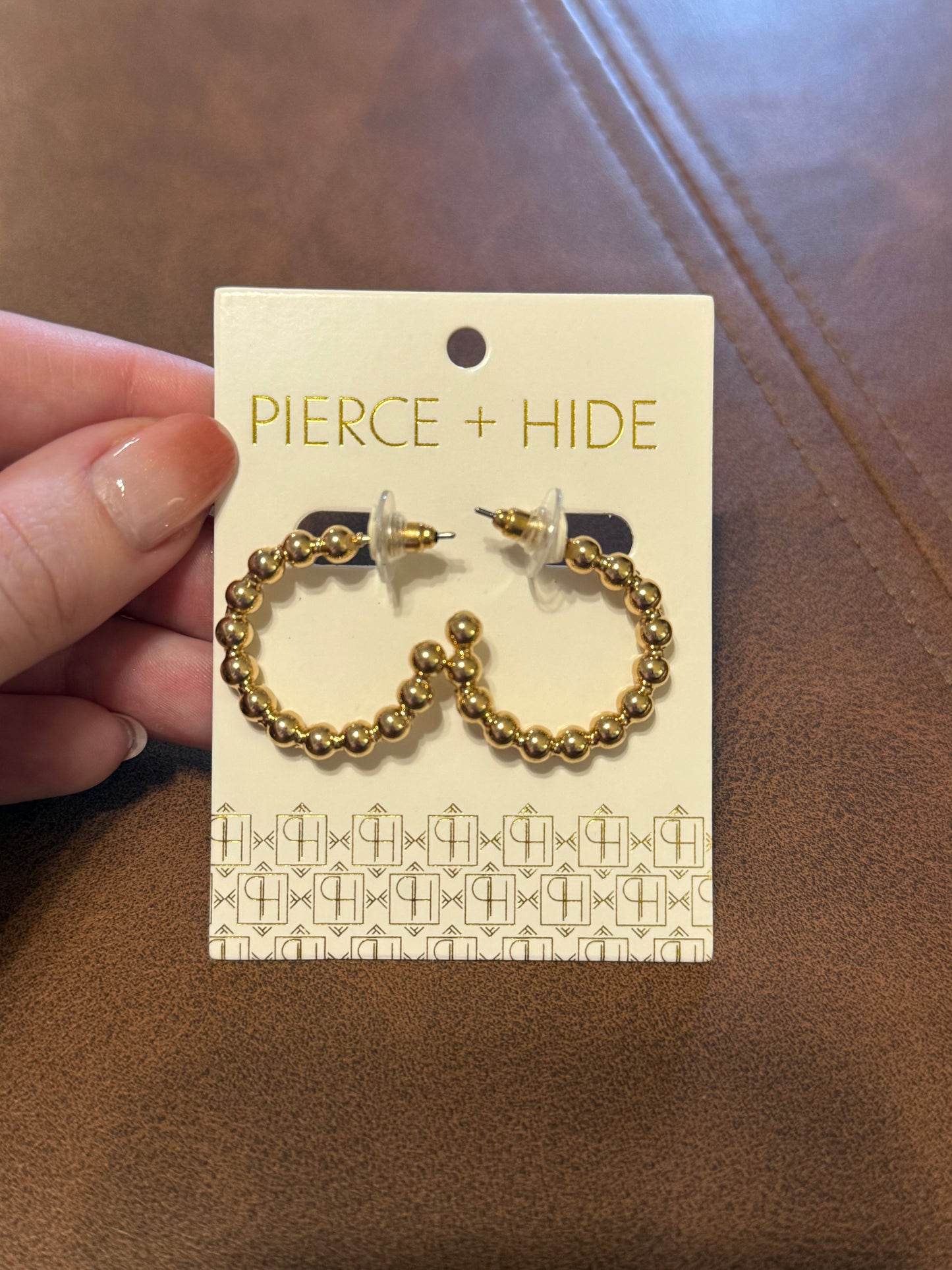 Small Gold Ball Hoop