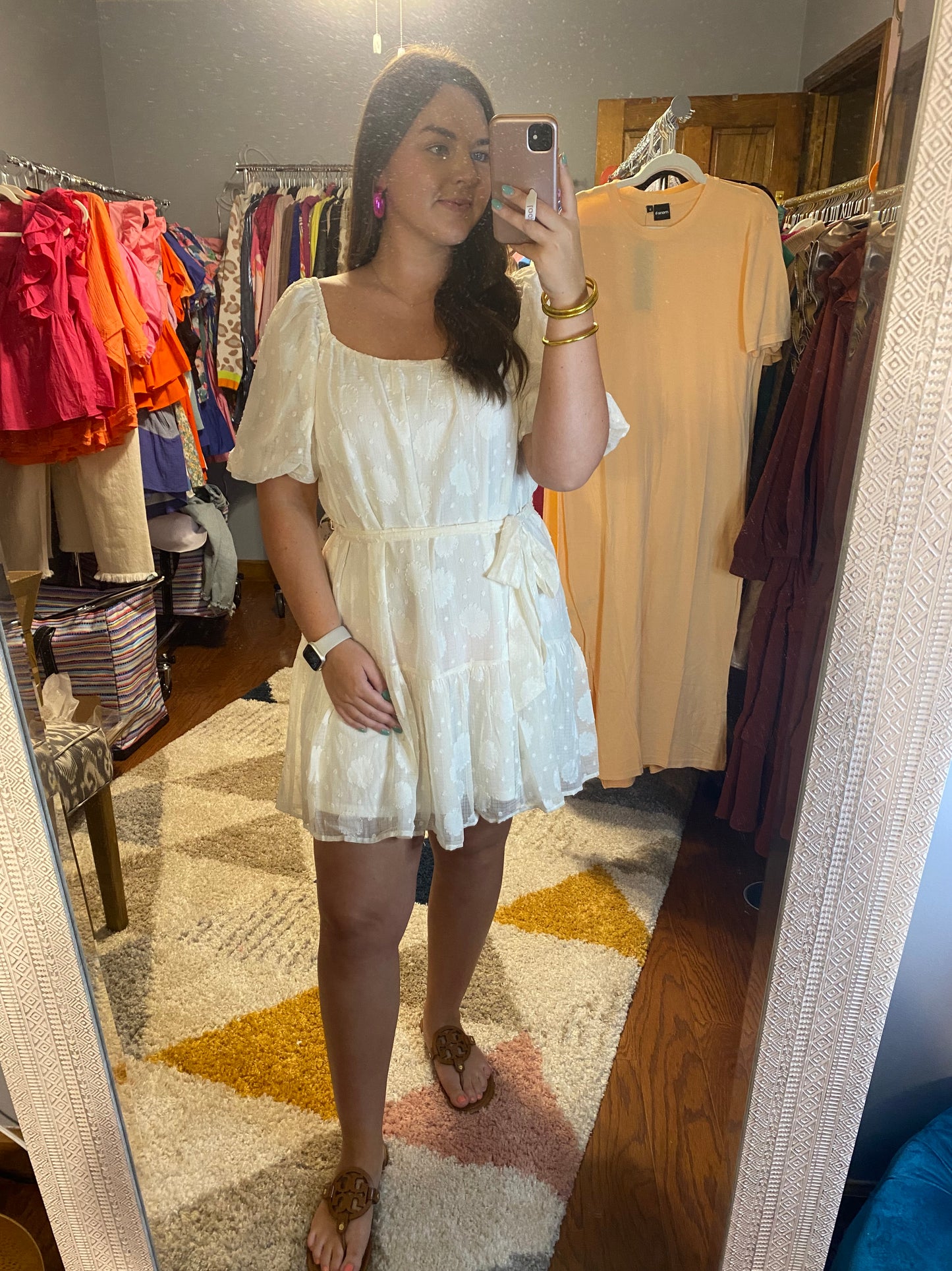 White Floral Dress