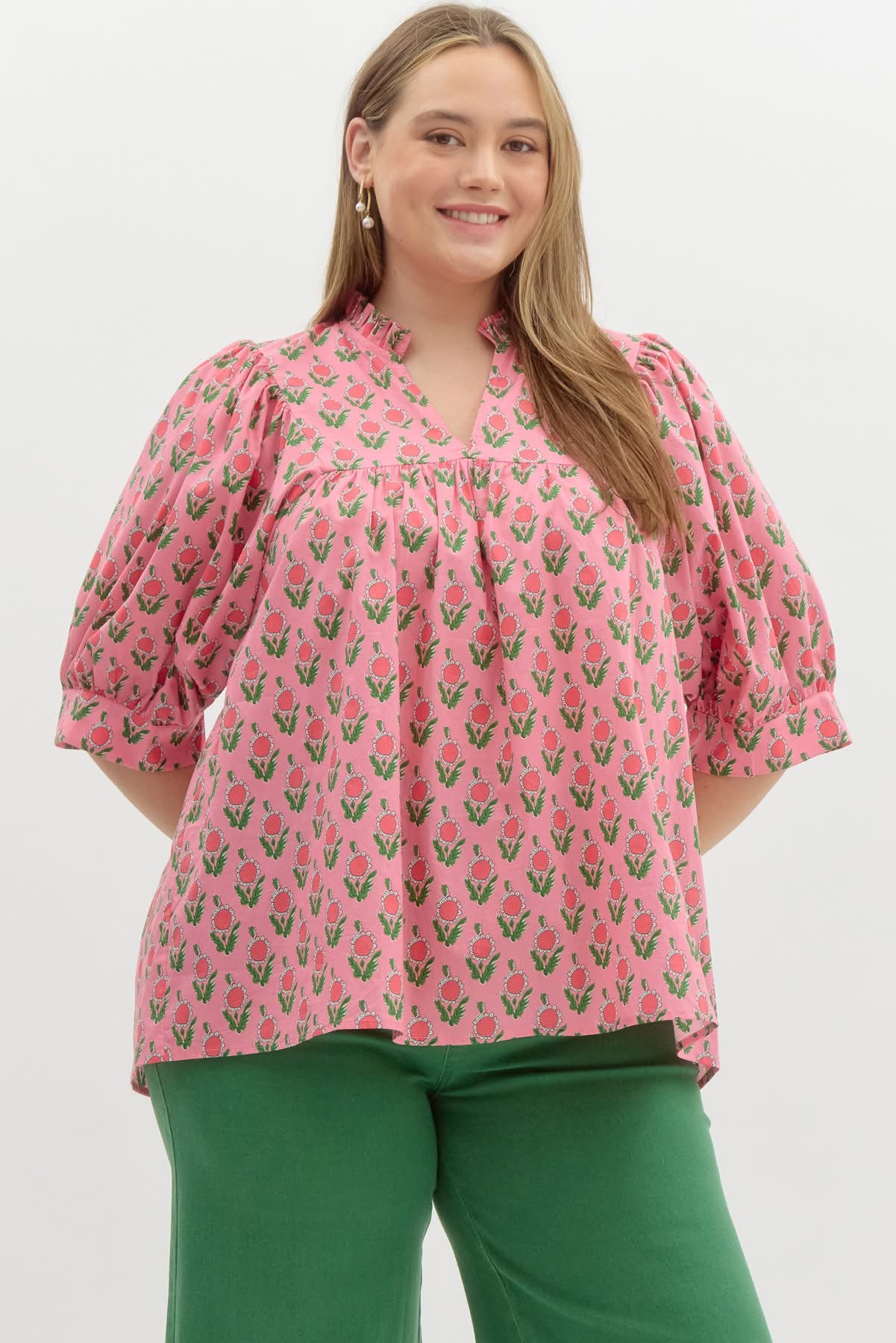 Kelli Pink Floral Top
