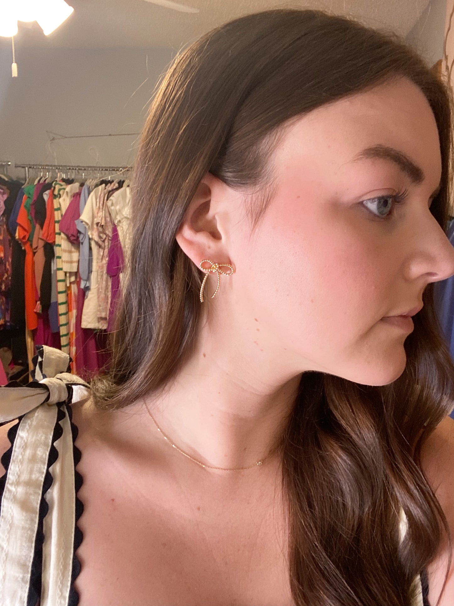 Bow Earrings - Gold