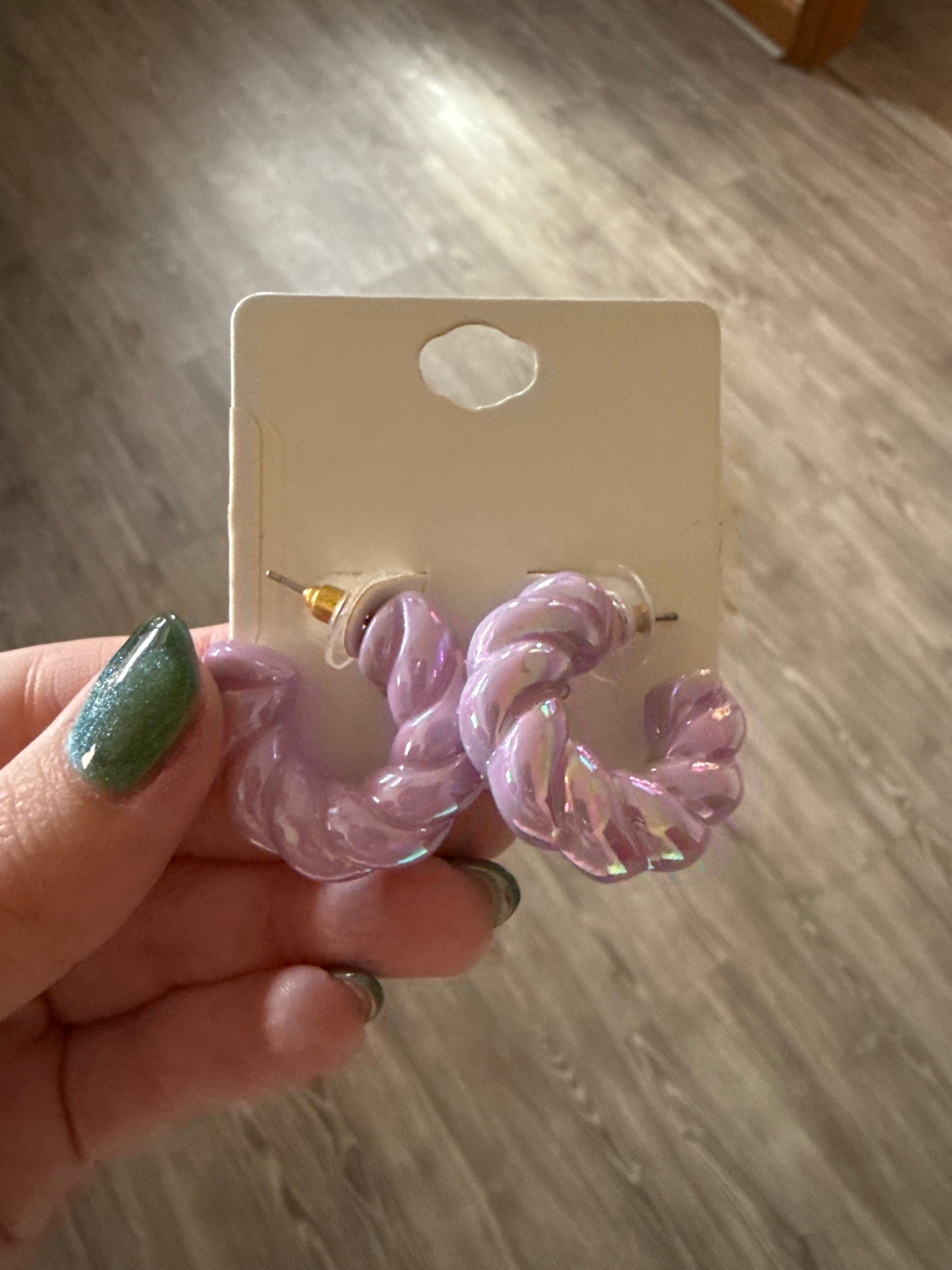 Twist hoops - Purple