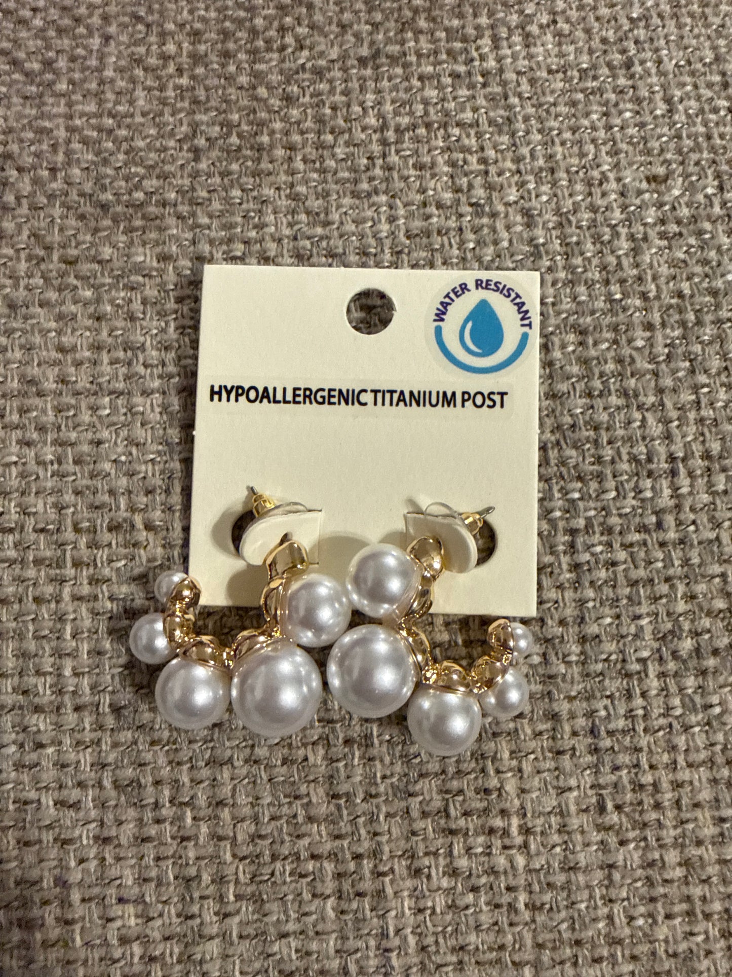 Chunky Pearl Hoop