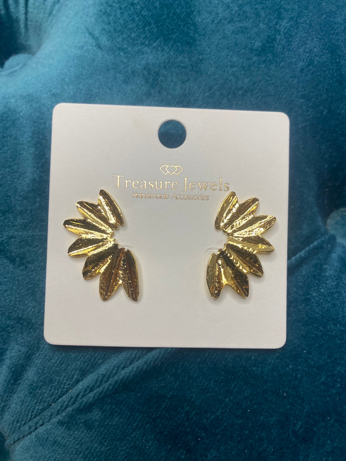 Mini Leaf Earrings - Gold