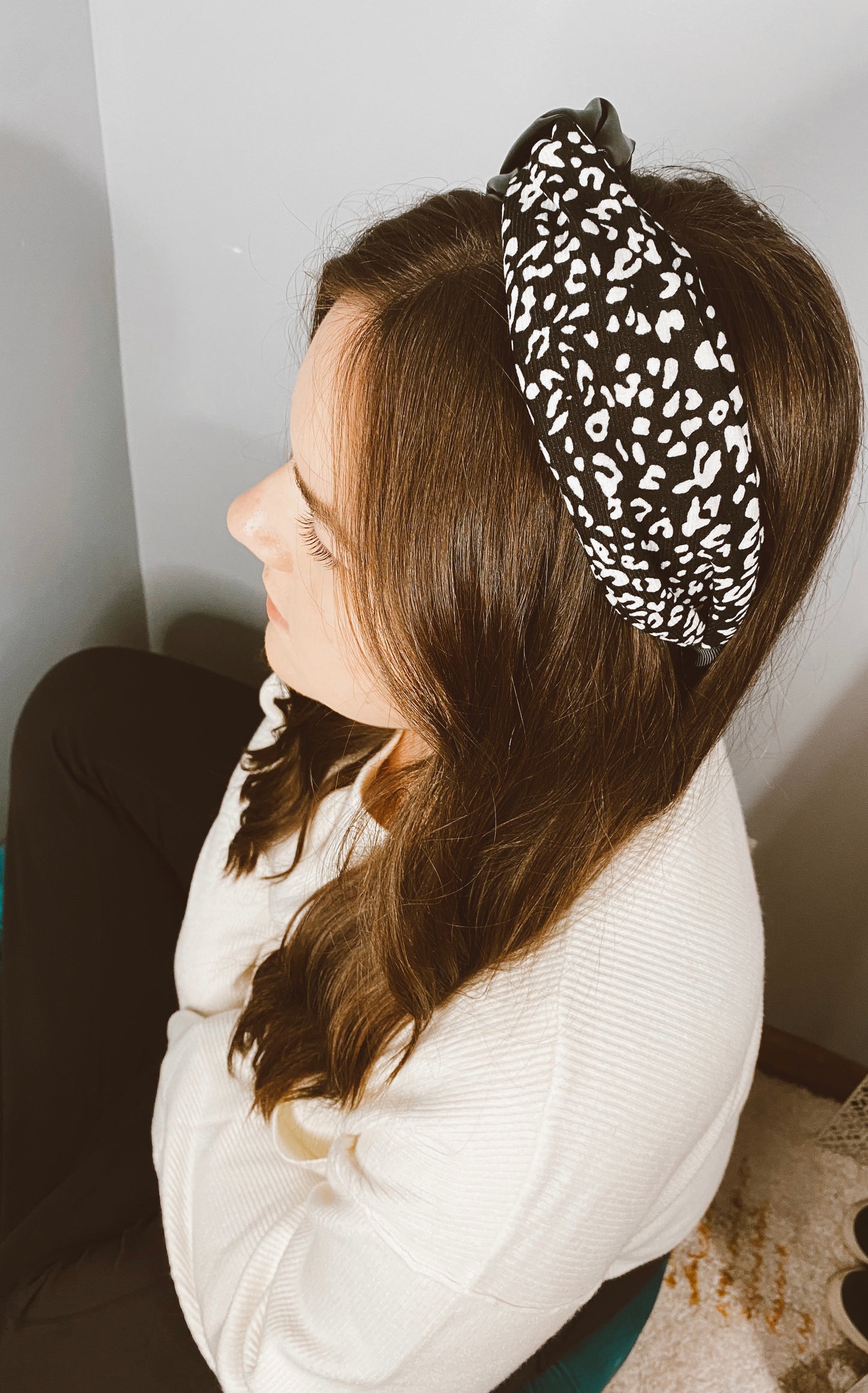 Matte Black/Cheetah Headband