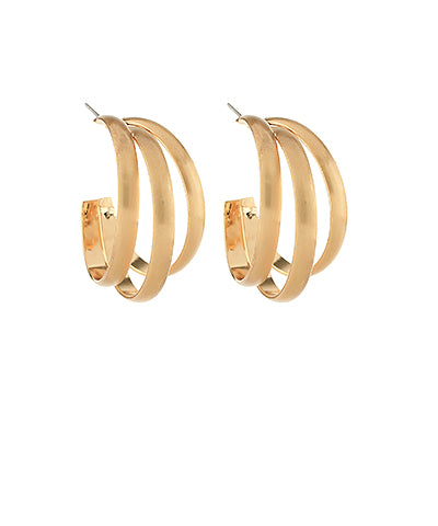 Three Circle Hoop-Gold