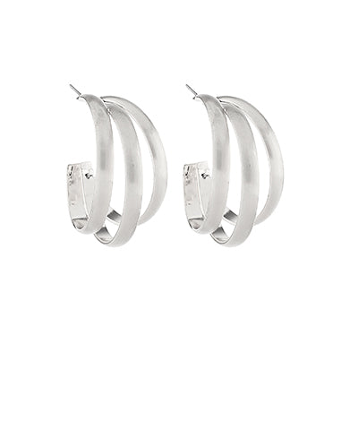 Three Circle Hoop-Silver