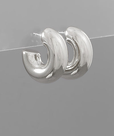Shiny Silver Hoop