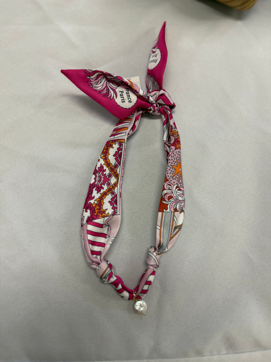 Pink Pearl Scarf Necklace