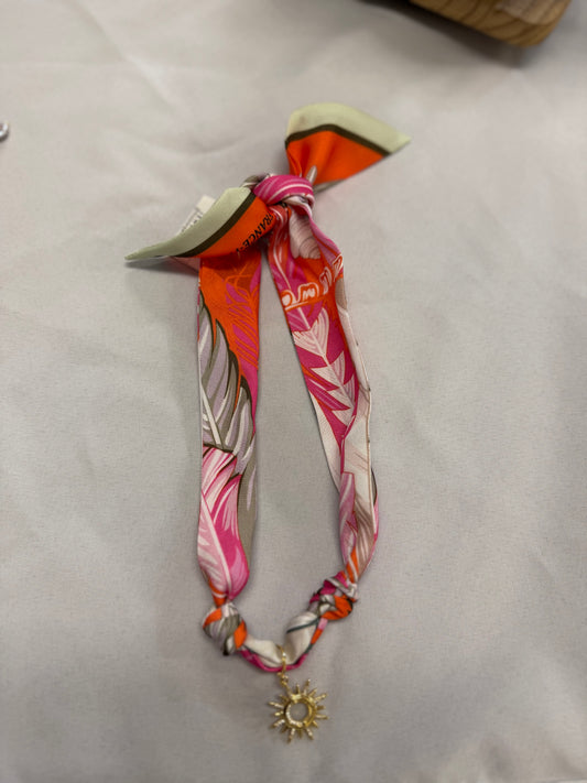 Sun scarf necklace