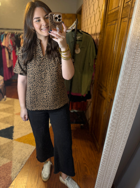 Hallie Cheetah Top