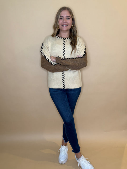 Courtney Two-Tone Sweater