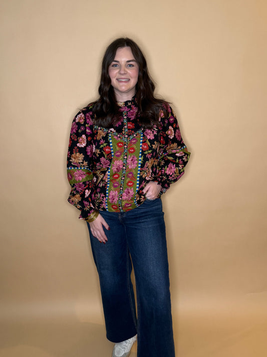 Heather Floral Top