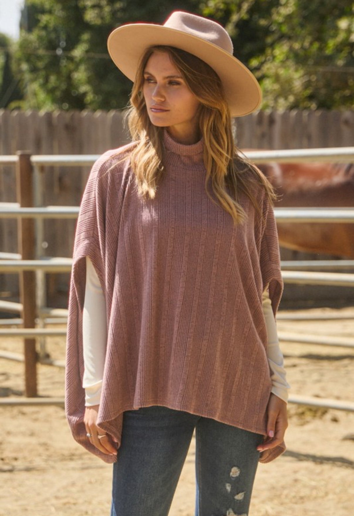 Mauve Cape Top