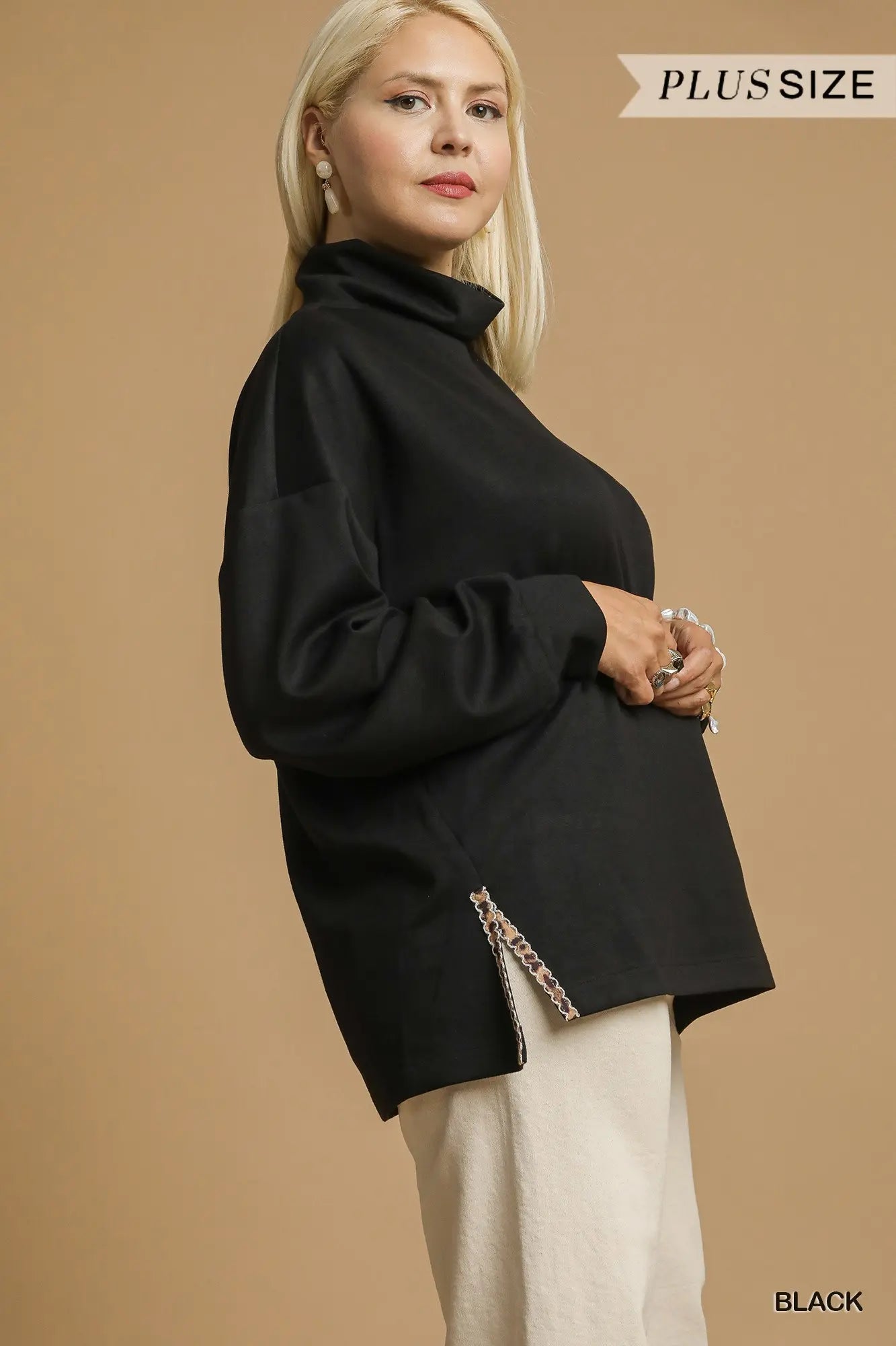 Cheetah Side Slit Top