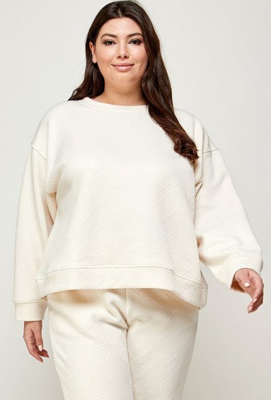 Madison Quilted Top - Cream
