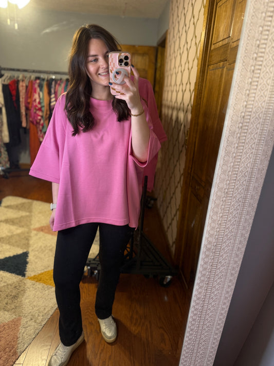Amber Top - Pink Plus Size