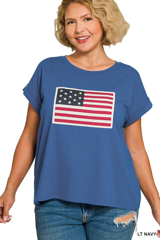 American Flag Top - Navy