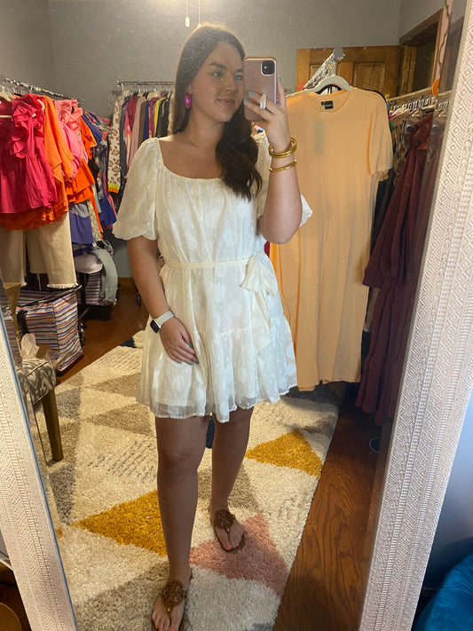 White Floral Dress