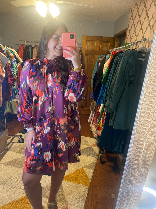 Arianna Dress - Eggplant