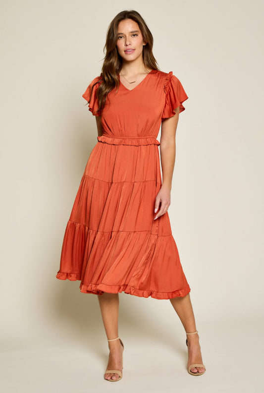 Tiered Midi Dress