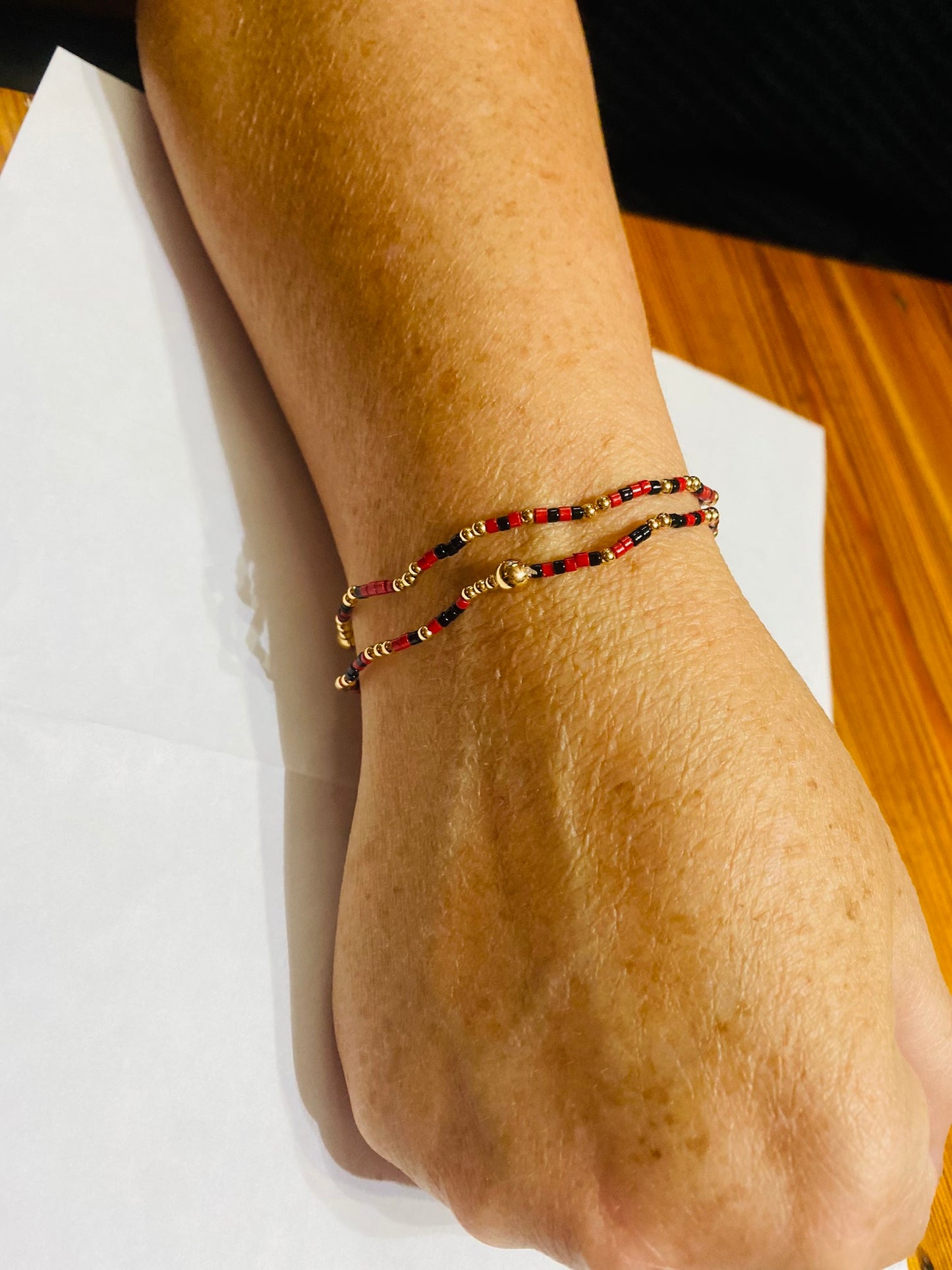 Garnet and Black Gameday Bracelets