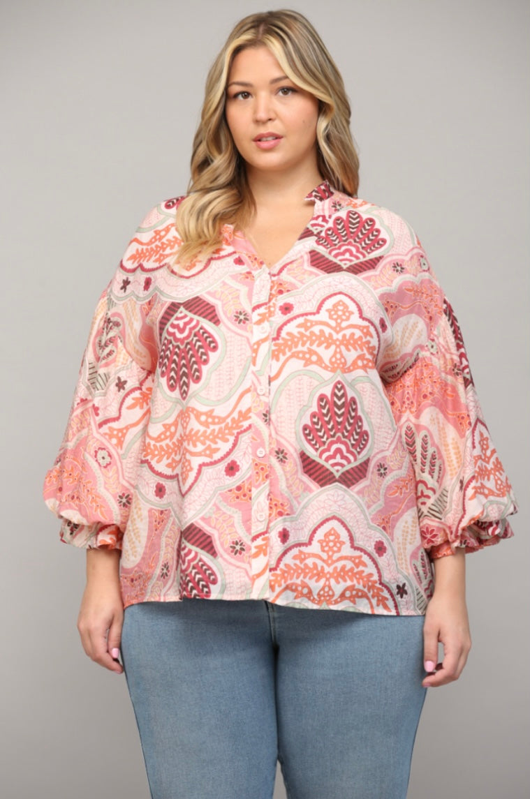 Abstract Printed Top