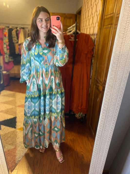 Geometric Maxi Dress