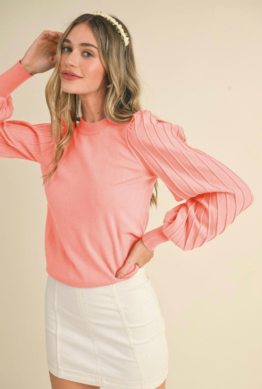 Peach Coral Sweater