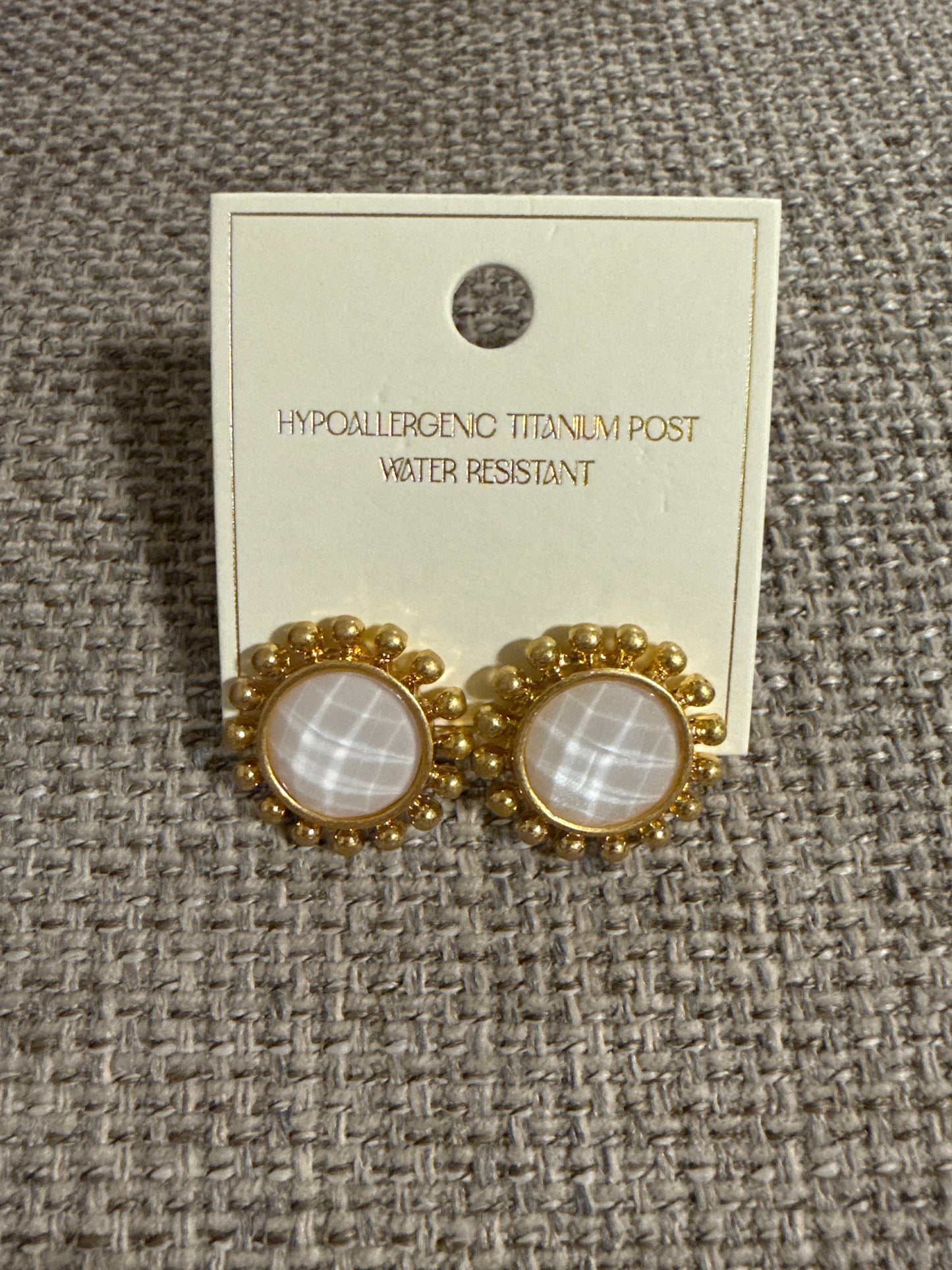 Dotted Earring - White