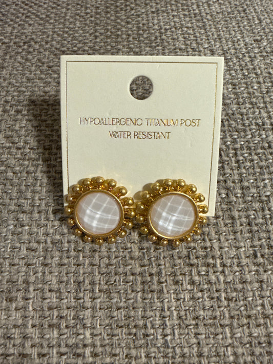 Dotted Earring - White