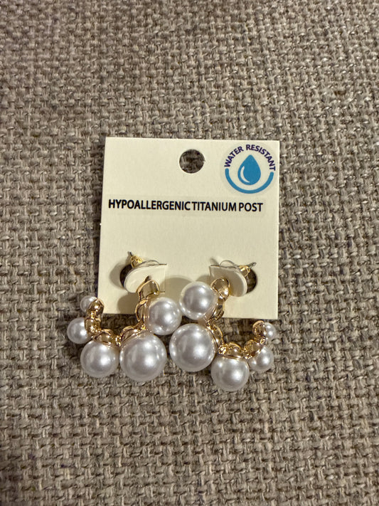 Chunky Pearl Hoop