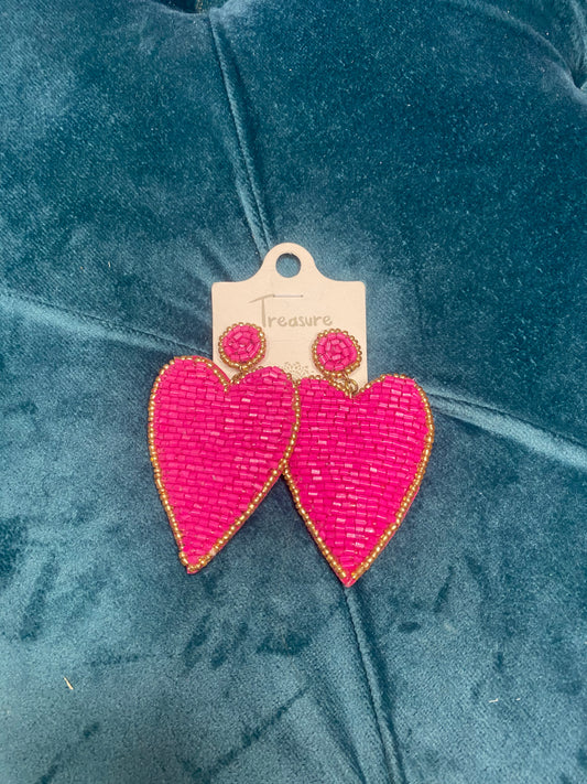 All The Love Earrings - Pink